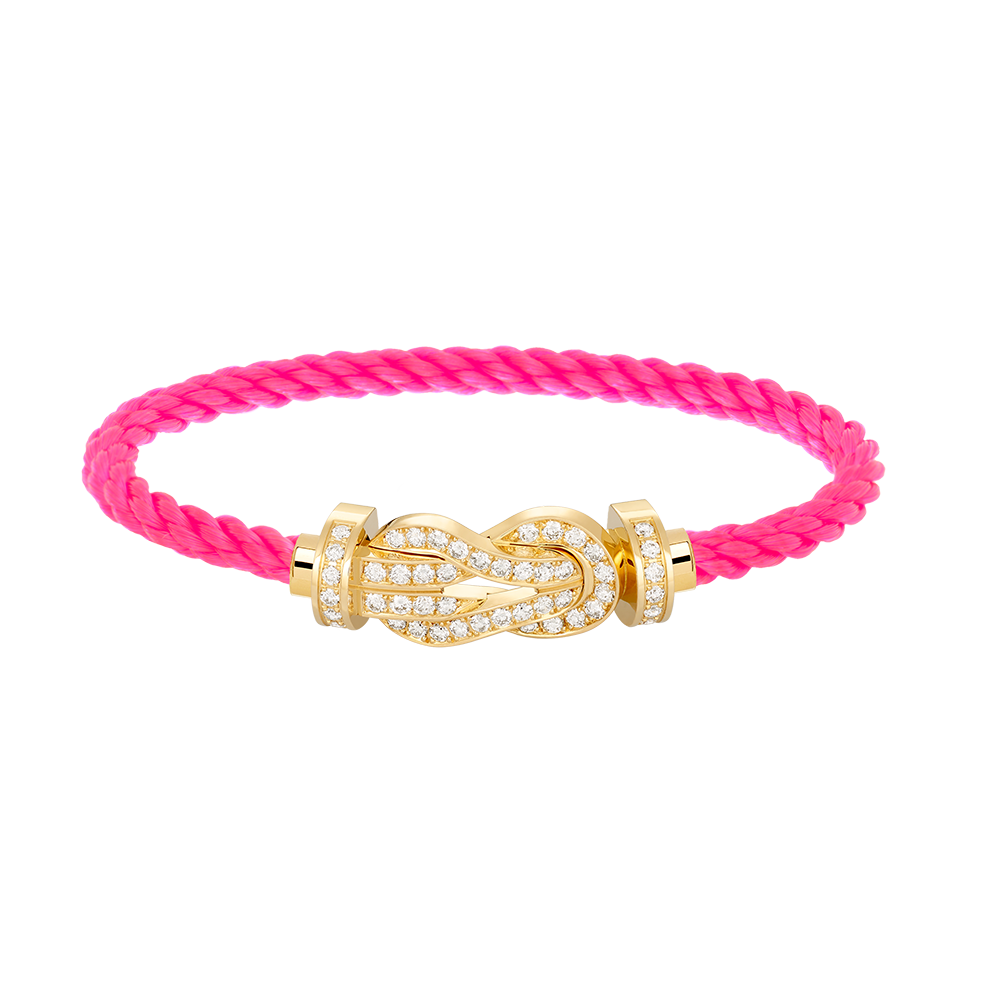 ¡®Imperial¡¯CHANCE LARGE 8 FIGURE BUCKLE FULLDIAMOND BRACELET GOLD