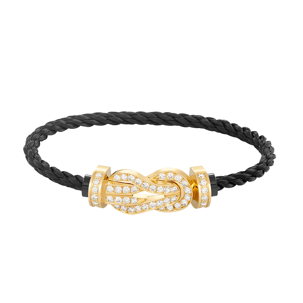 ¡®Imperial¡¯CHANCE LARGE 8 FIGURE BUCKLE FULLDIAMOND BRACELET GOLD