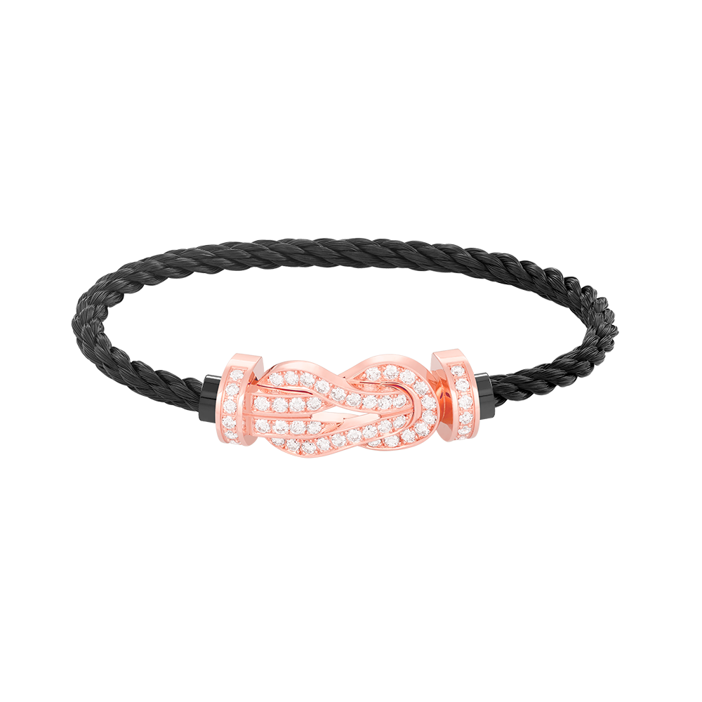 ¡®Imperial¡¯CHANCE LARGE 8 FIGURE BUCKLE FULL DIAMOND BRACELET ROSE GOLD