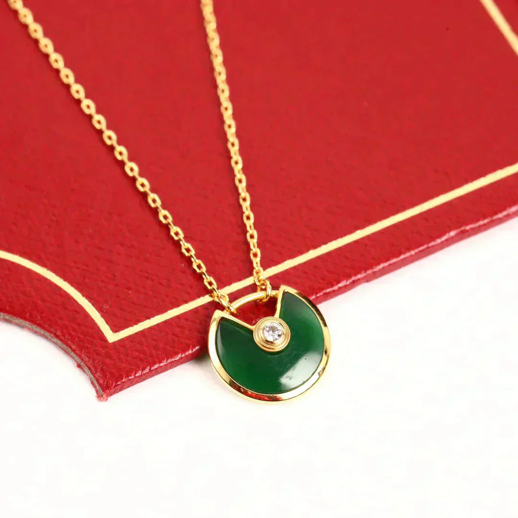 ¡®Imperial¡¯AMULETTE GOLD MALACHITE NECKLACE