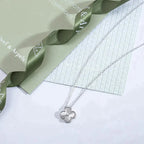 ¡®Imperial¡¯CLOVER  15MM DIAMOND LASER NECKLACE SILVER