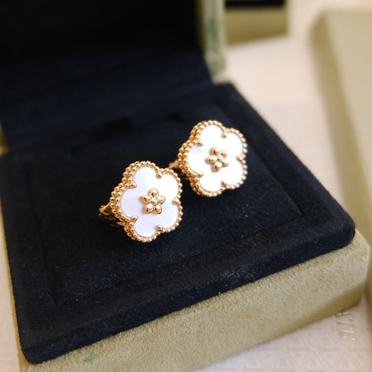 ¡®Imperial¡¯LUCKY PINK GOLD WHITE MOP EARRINGS