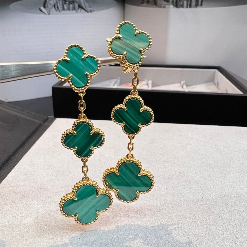 ¡®Imperial¡¯CLOVER MALACHITE 3 MOTIFS GOLD