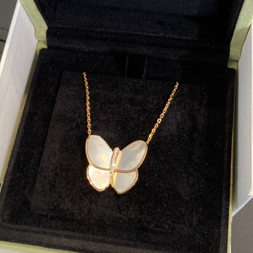 ¡®Imperial¡¯BUTTERFLY GOLD MOP DIAMOND NECKLACE