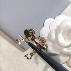 ¡®Imperial¡¯CLOVER MEDIUM 1 MOTIFS  PINK MOP DIAMOND EARRINGS