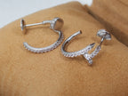 ¡®Imperial¡¯JUSTE EARRINGS 12.75MM SILVER DIAMOND