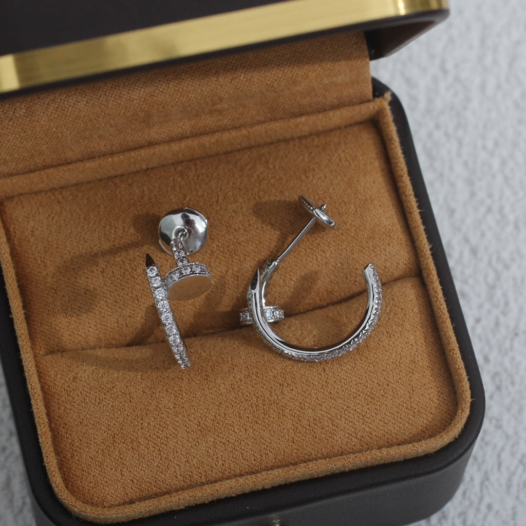 ¡®Imperial¡¯JUSTE EARRINGS 12.75MM SILVER DIAMOND