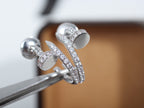 ¡®Imperial¡¯JUSTE EARRINGS 12.75MM SILVER DIAMOND