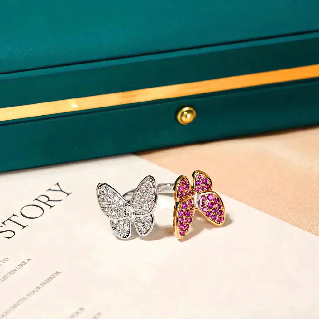 ¡®Imperial¡¯TWIN BUTTERFLY DIAMOND RING