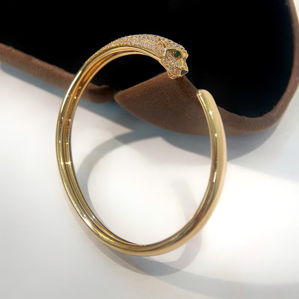 ¡®Imperial¡¯PANTHERE GOLD DIAMOND OPEN BRACELET