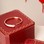 ¡®Imperial¡¯PANTHERE ROSE GOLD DIAMOND OPEN BRACELET