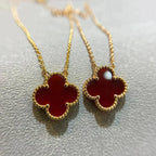 ¡®Imperial¡¯CLOVER 15MM CARNELIAN SINGLE FLOWER NECKLACE