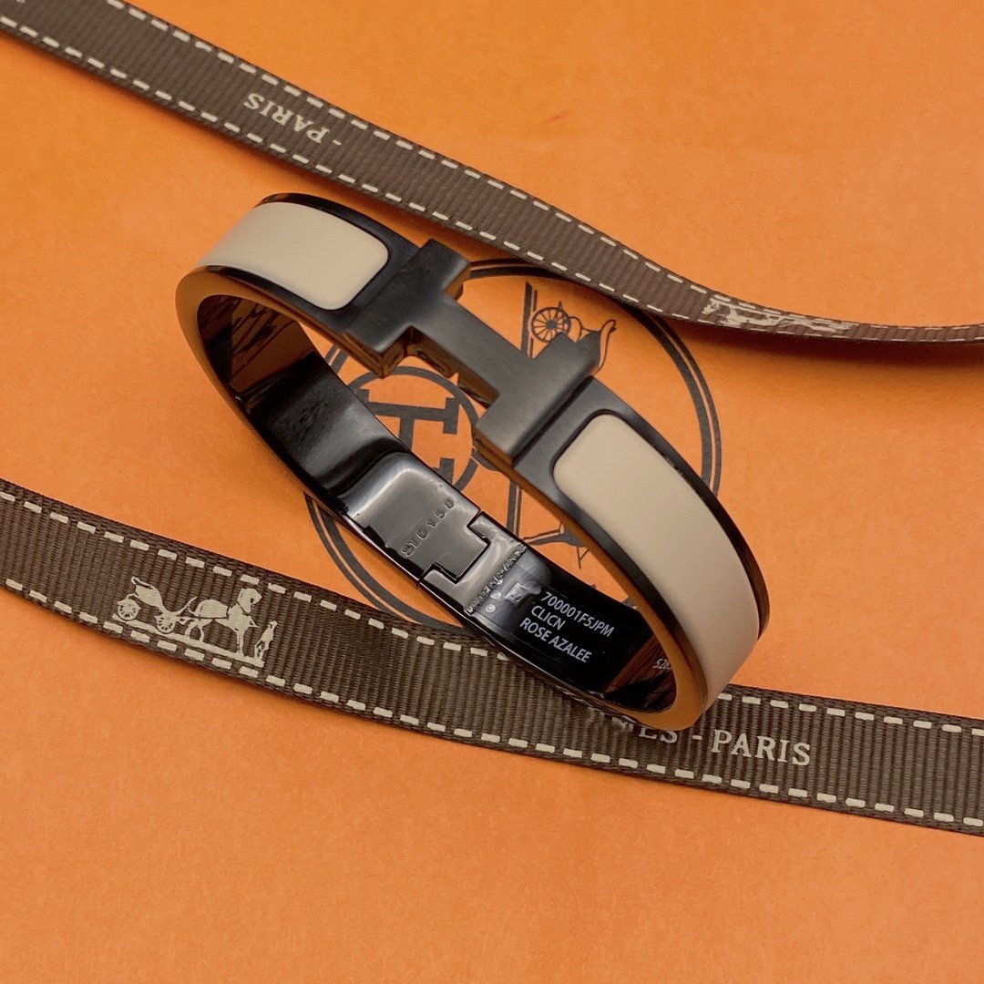 ¡®Imperial¡¯H BRACELET 12MM BLACK BEIGE CERAMIC