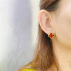 ¡®Imperial¡¯CLOVER MEDIUM 1 MOTIFS CARNELIAN  EARRINGS
