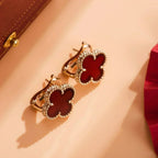 ¡®Imperial¡¯CLOVER MEDIUM 1 MOTIFS CARNELIAN  EARRINGS