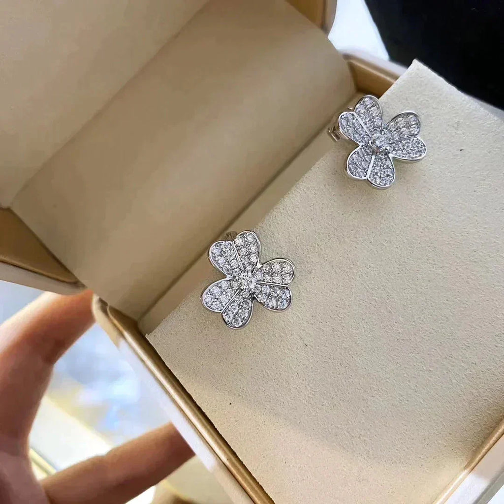 ¡®Imperial¡¯CLOVER COMOS DIAMOND EARRINGS SILVER
