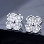 ¡®Imperial¡¯CLOVER 1 MOTIFS DIAMOND STUD EARRINGS SILVER