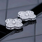 ¡®Imperial¡¯CLOVER 1 MOTIFS DIAMOND STUD EARRINGS SILVER