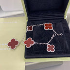 ¡®Imperial¡¯CLOVER 5 MOTIFS SIVLER CARNELIAN BRACELET