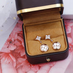 ¡®Imperial¡¯STAR AND SUN PINK GOLD MOP DROP EARRINGS