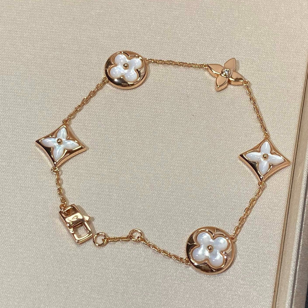 ¡®Imperial¡¯STAR AND SUN 5 MOTIF MOP PINK GOLD BRACELET