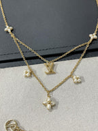 ¡®Imperial¡¯FLOWERGRAM GOLD MOP DOUBLE ROW NECKLACE