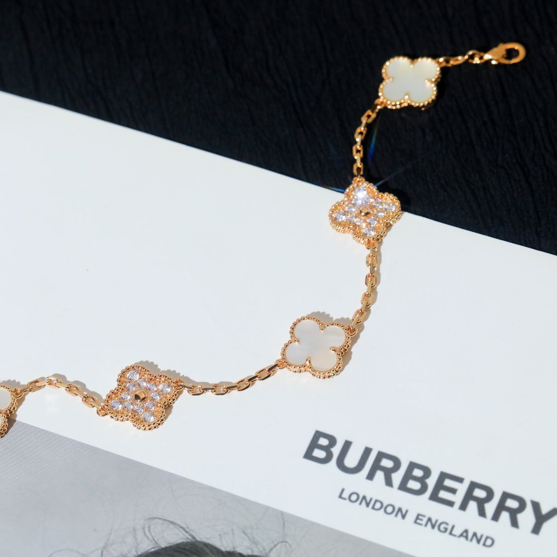 ¡®Imperial¡¯CLOVER BRACELET 5 MOTIF WHITE MOP DIAMOND