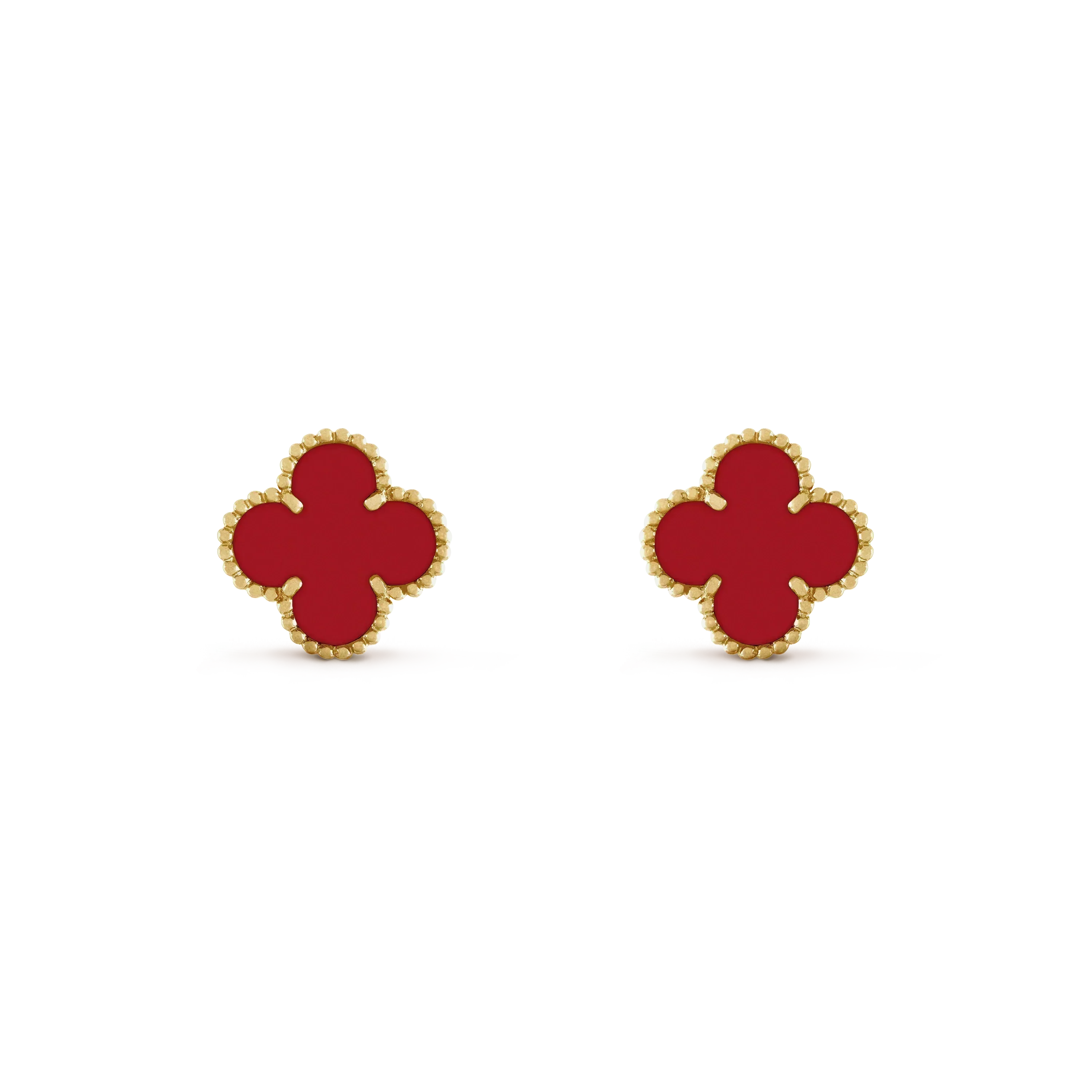 ¡®Imperial¡¯CLOVER MINI 9.5MM CARNELIAN EARRINGS