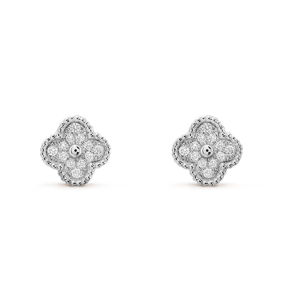 ¡®Imperial¡¯CLOVER MINI DIAMOND STUD EARRINGS