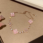 ¡®Imperial¡¯CLOVER 5 MOTIF PINK BLUE RED WHITE BRACELET
