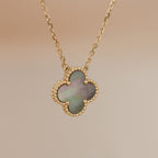 ¡®Imperial¡¯CLOVER 15MM  GRAY MOTHER OF PEARL NECKLACE