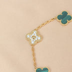¡®Imperial¡¯CLOVER  5 MOTIF MALACHITE DIAMOND BRACELET