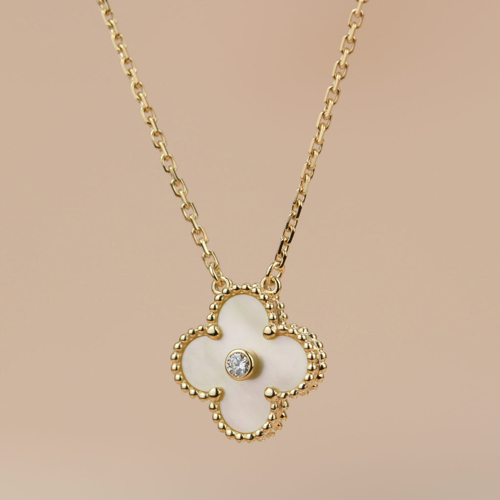 ¡®Imperial¡¯CLOVER 15MM DIAMOND GOLD MOTHER OF PEARL NECKLACE