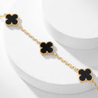 ¡®Imperial¡¯CLOVER 10 MOTIFS ONYX NECKLACE