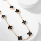¡®Imperial¡¯CLOVER 10 MOTIFS ONYX NECKLACE