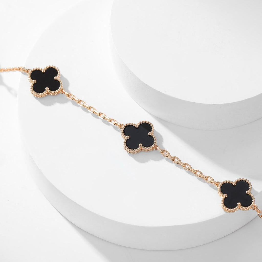 ¡®Imperial¡¯CLOVER 10 MOTIFS ONYX NECKLACE