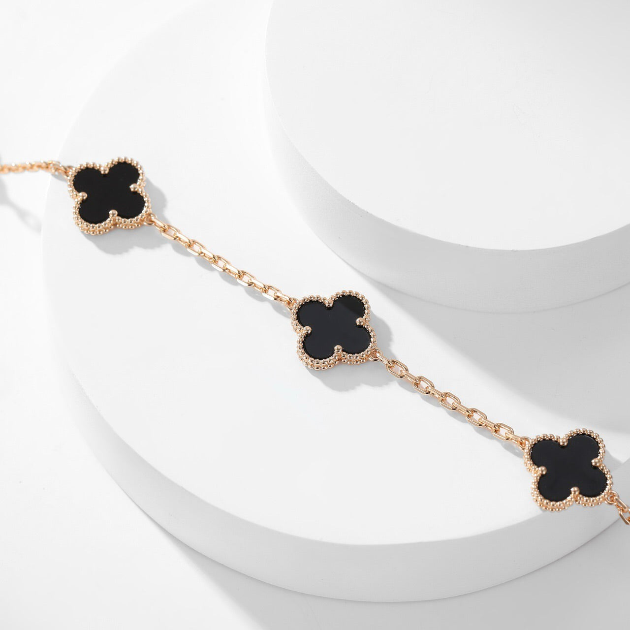 ¡®Imperial¡¯CLOVER 10 MOTIFS ONYX NECKLACE