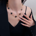 ¡®Imperial¡¯CLOVER 10 MOTIFS ONYX NECKLACE