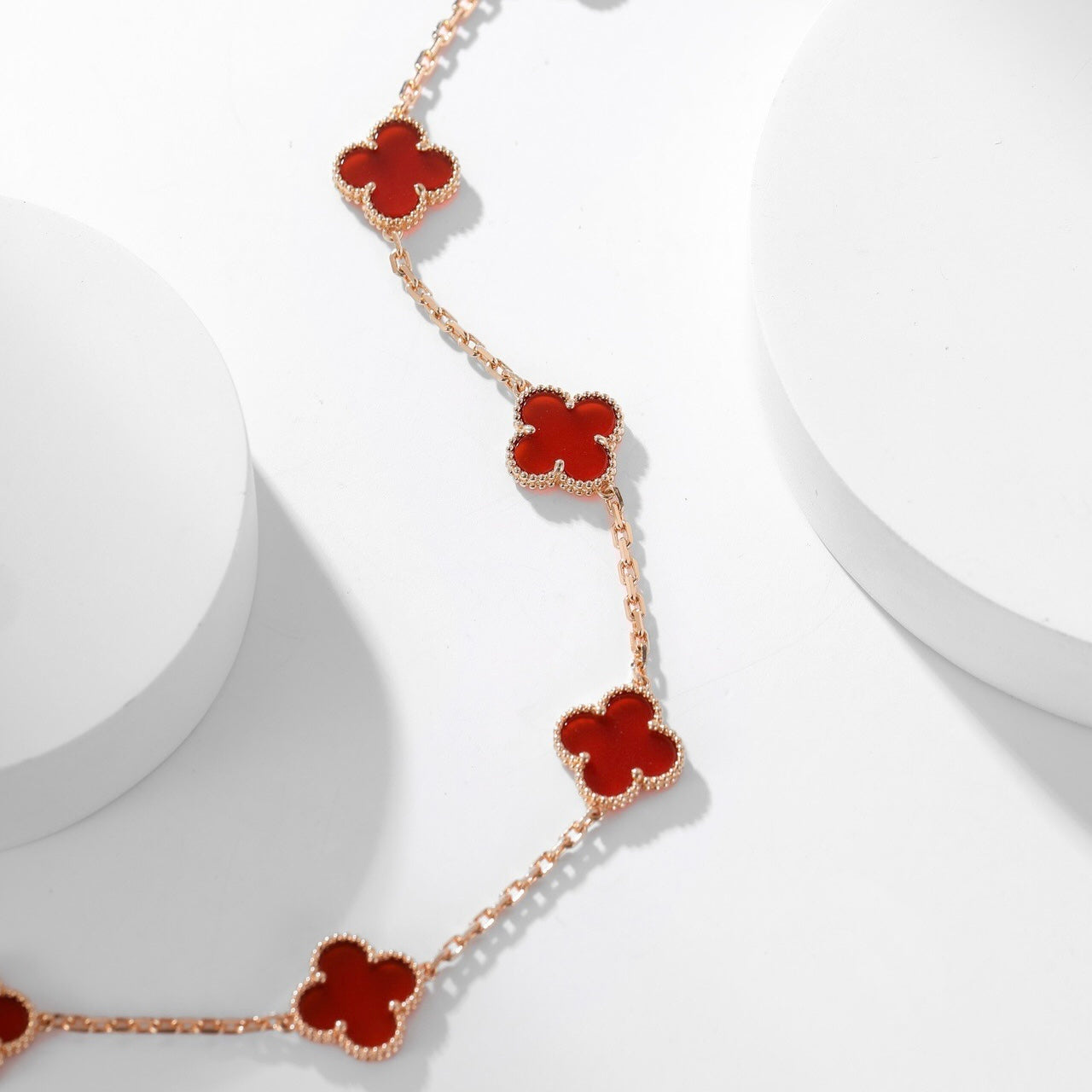 ¡®Imperial¡¯CLOVER 10 MOTIFS CARNELIAN NECKLACE