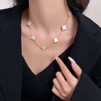 ¡®Imperial¡¯CLOVER 10 MOTIFS WHITE MOTHER OF PEARL NECKLACE