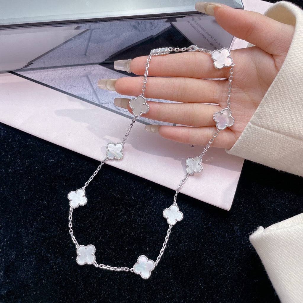 ¡®Imperial¡¯CLOVER 10 MOTIFS WHITE MOTHER OF PEARL NECKLACE