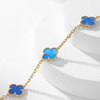 ¡®Imperial¡¯CLOVER 10 MOTIFS BLUE AGATE NECKLACE
