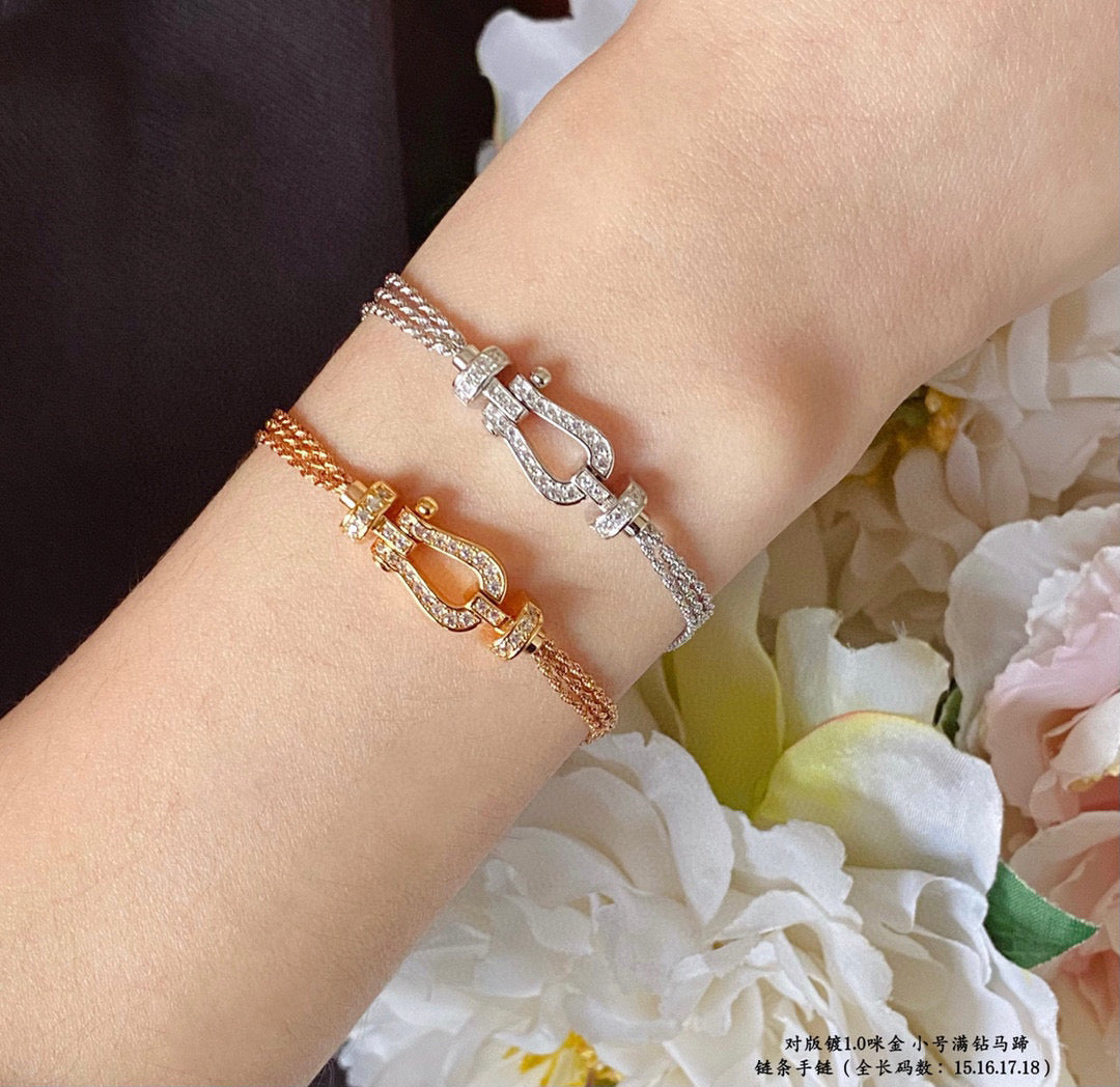 ¡®Imperial¡¯FORCE SMALL HORSESHOE  DIAMOND CHAIN ROPE BRACELET