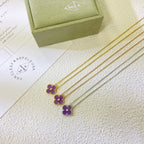 ¡®Imperial¡¯CLOVER 15MM DIAMOND  PURPLE VIOLET NECKLACE