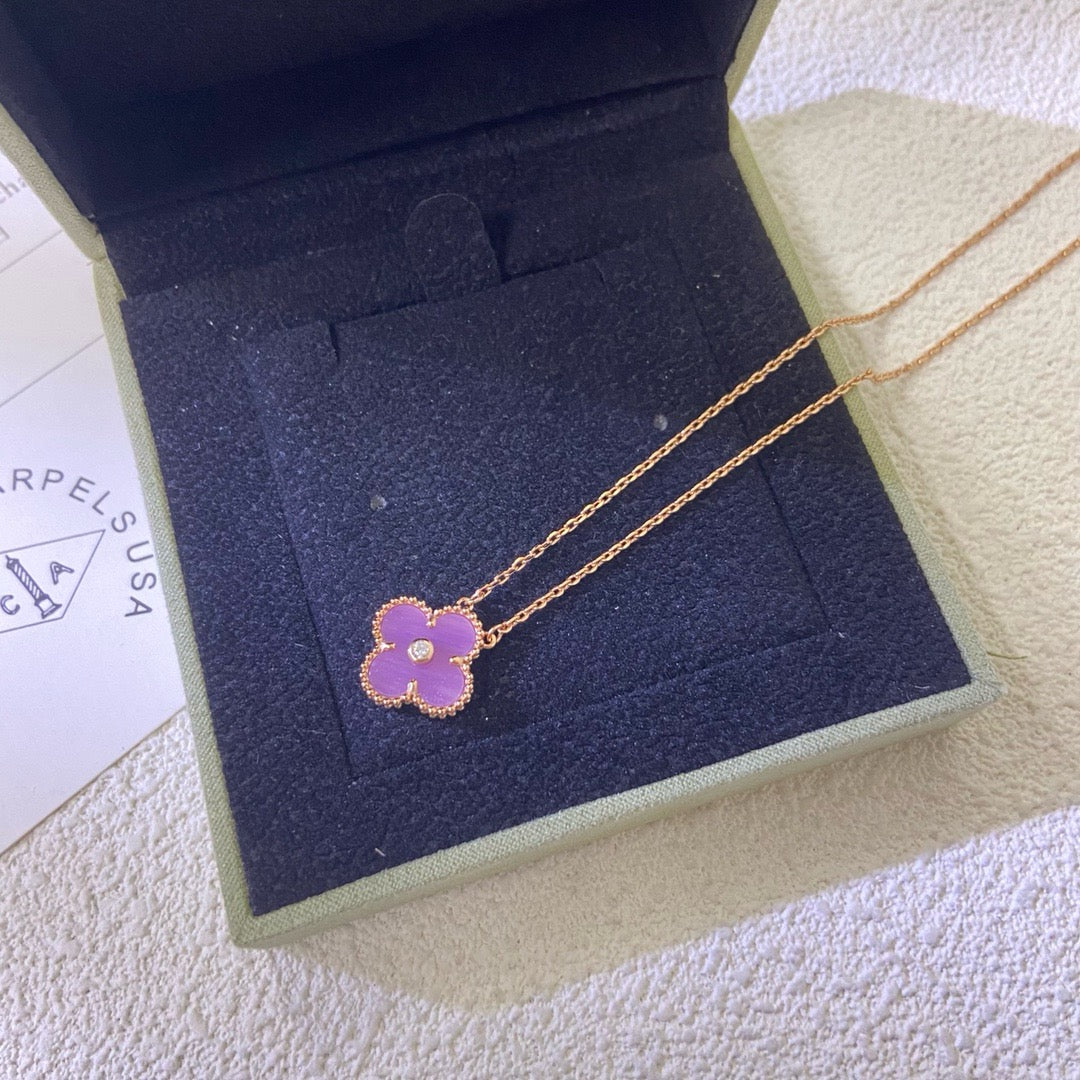 ¡®Imperial¡¯CLOVER 15MM DIAMOND  PURPLE VIOLET NECKLACE