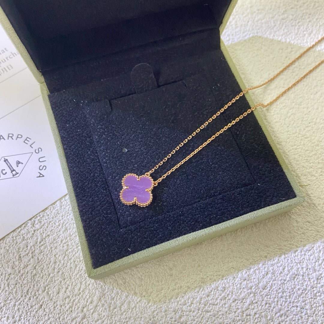 ¡®Imperial¡¯CLOVER 15MM  PURPLE VIOLET NECKLACE