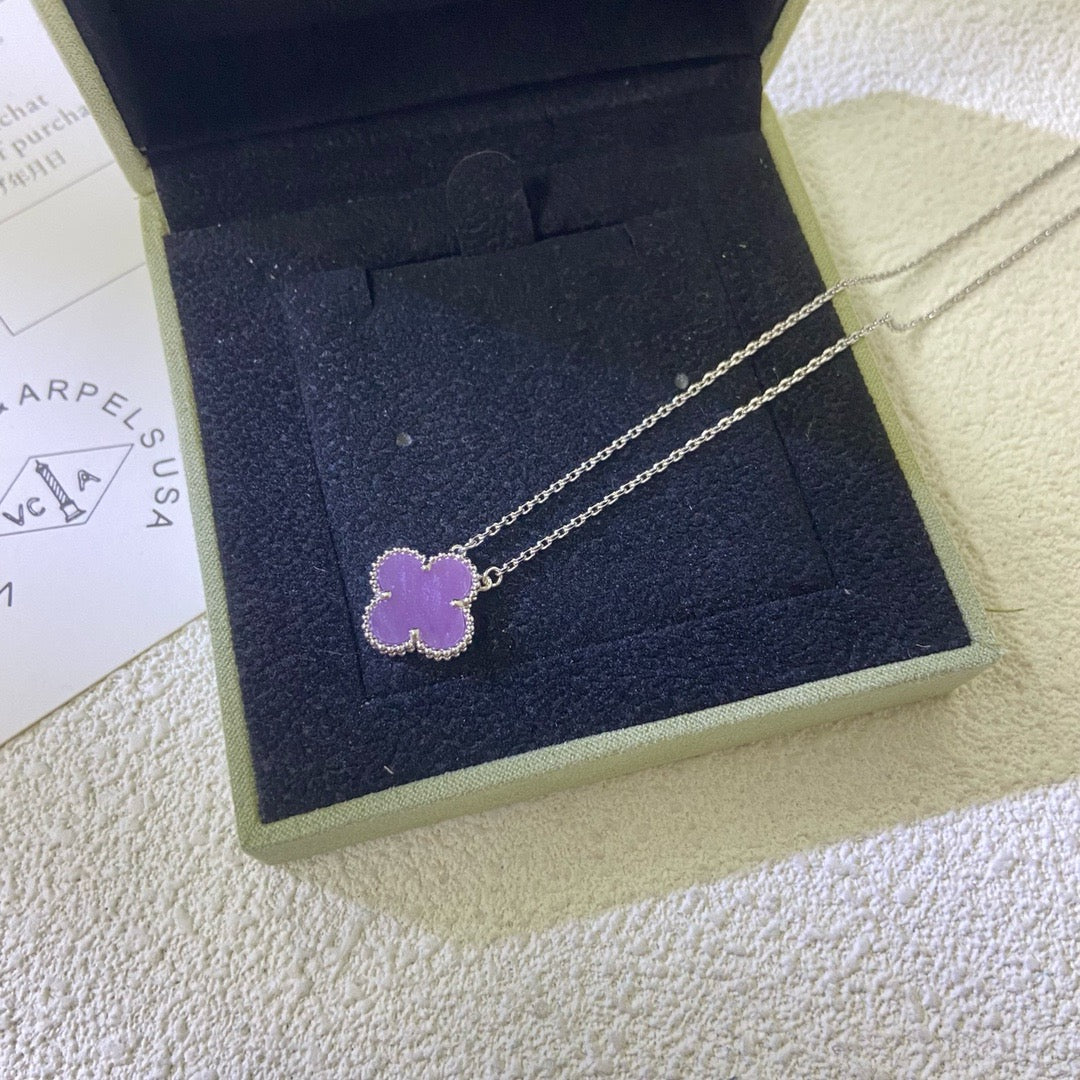 ¡®Imperial¡¯CLOVER 15MM  PURPLE VIOLET NECKLACE