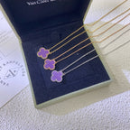¡®Imperial¡¯CLOVER 15MM  PURPLE VIOLET NECKLACE