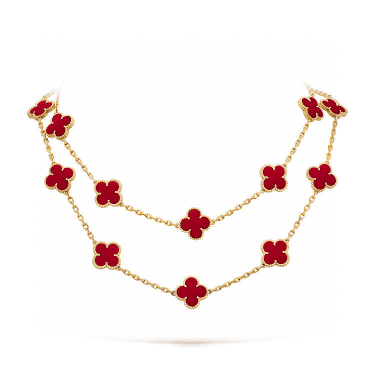 ¡®Imperial¡¯CLOVER 20 MOTIFS CARNELIAN NECKLACE