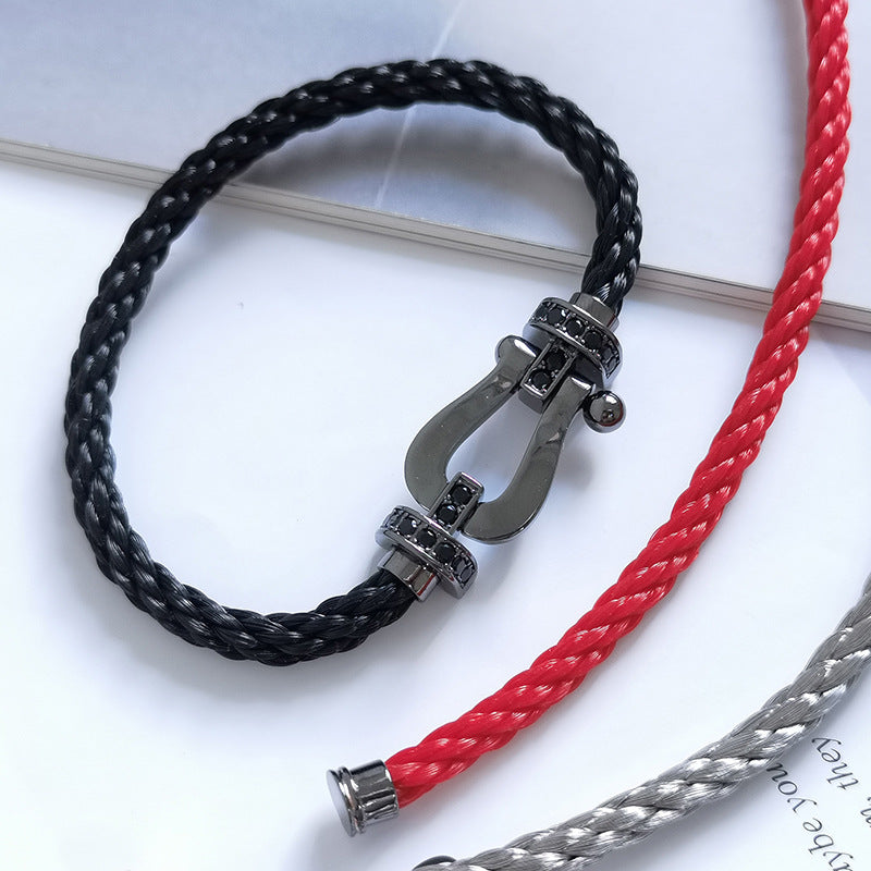 ¡®Imperial¡¯FORCE LARGE SERIES HORSESHOE BLACK SAMURAI BRACELET